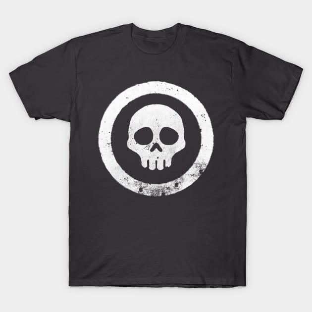 Basic skull White T-Shirt by RealmsOfNowhere